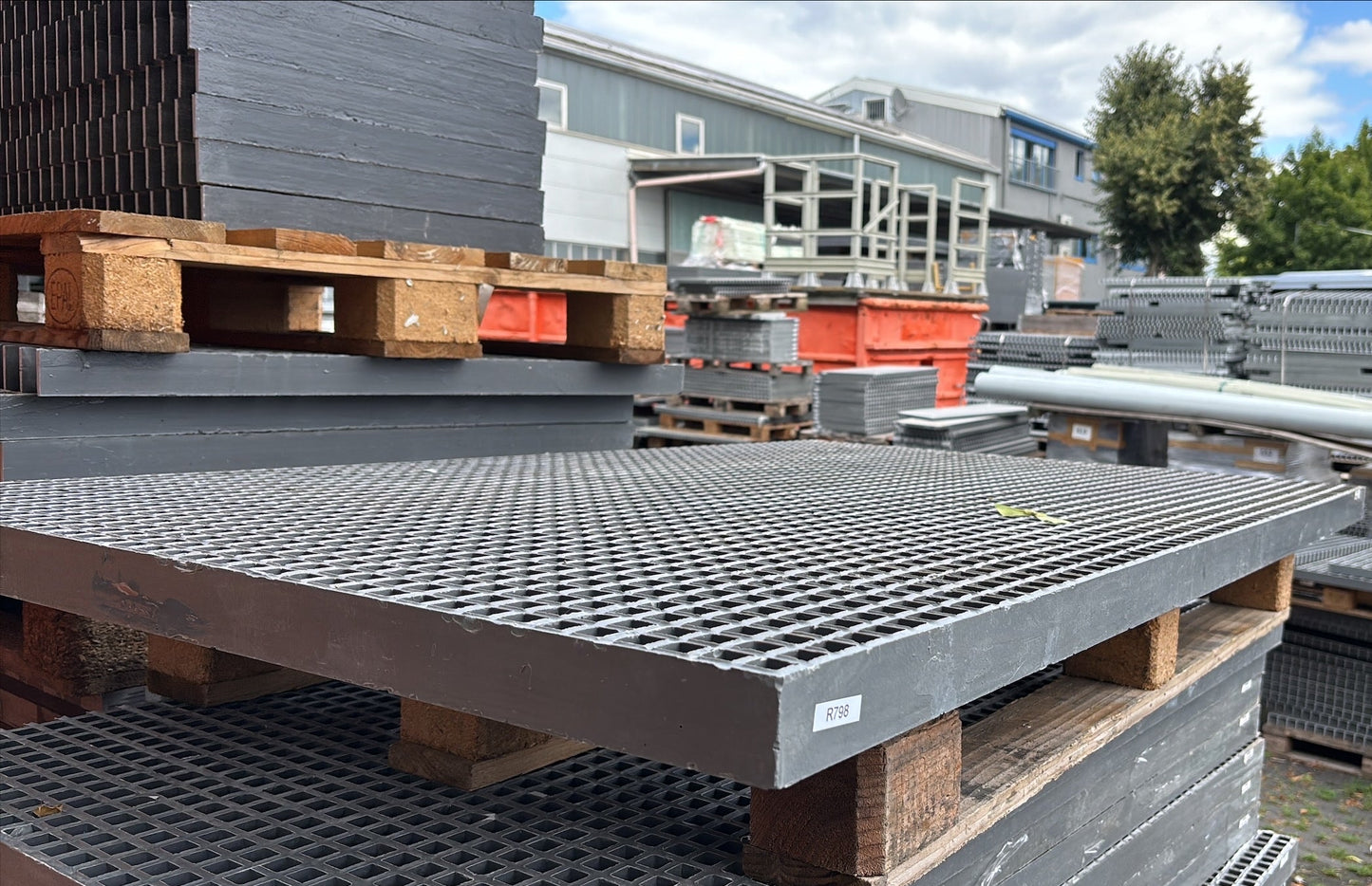 GFK-Gitterrost R798 – ISO50 Grau 1530×980 mm | Restposten