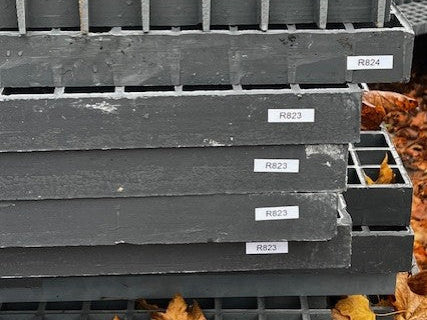 GFK-Gitterrost R823 – ISO50 Grau 1220×795 mm | Restposten