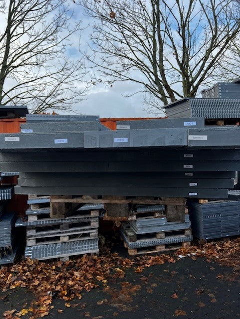 GFK-Gitterrost R830 – ISO50 Grau 2445×300 mm | Restposten