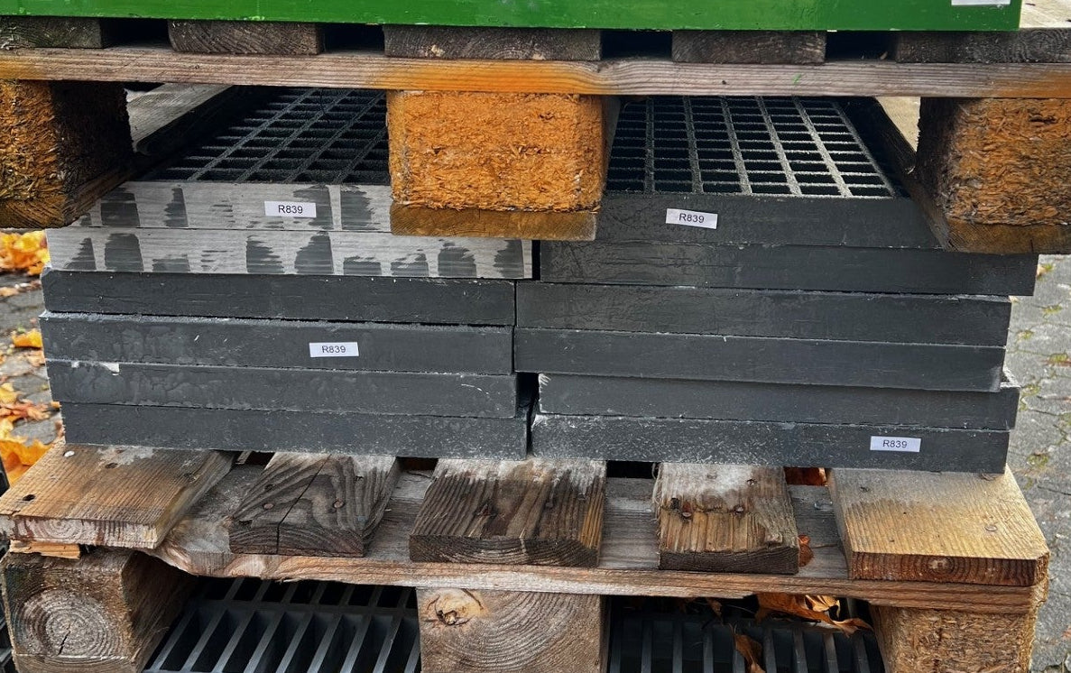 GFK-Gitterrost R839 – ISO38 Grau 990×385 mm | Restposten