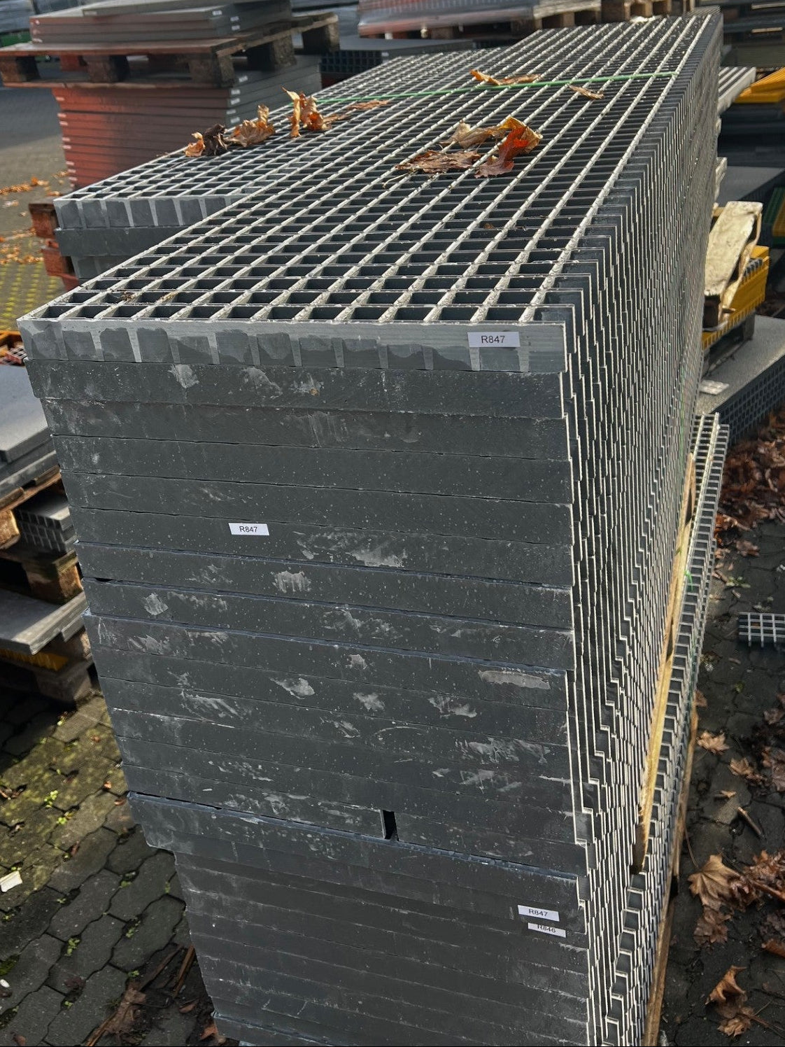 GFK-Gitterrost R847 – ISO 38 Grau 2290×495 mm | Restposten