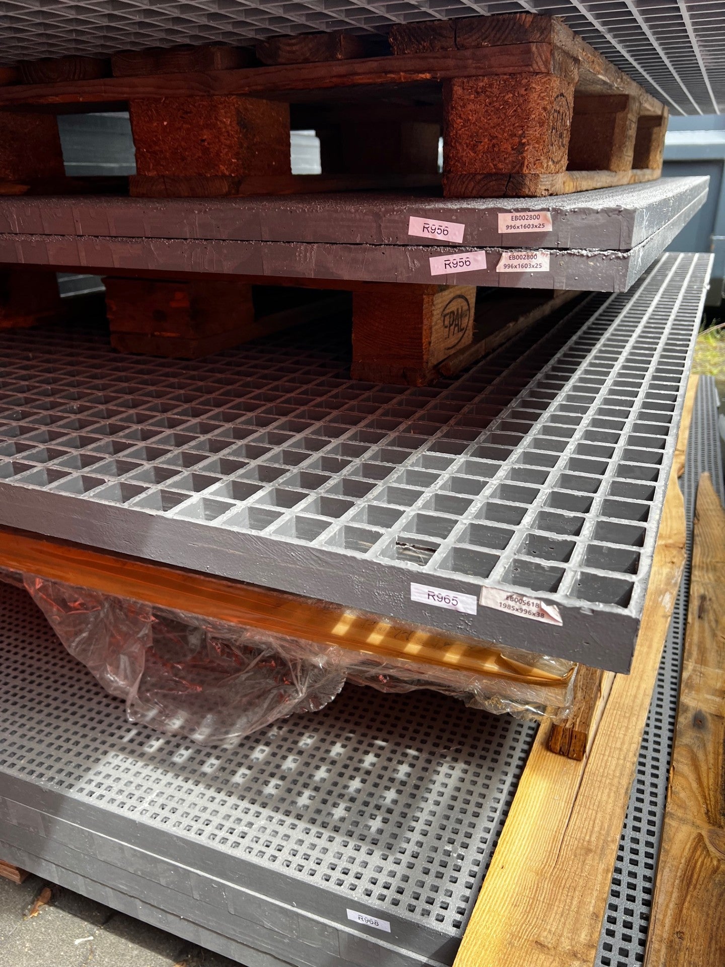 GFK-Gitterrost R965 – ISO 38 grau 1985×996 mm | Restposten