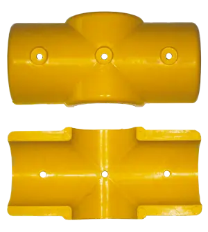 GFK Kreuz-Verbinder für Rohr 50mm Fibrolux