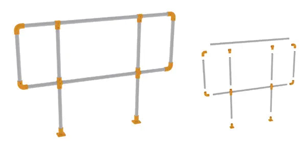GFK Kreuz-Verbinder für Rohr 50mm Fibrolux