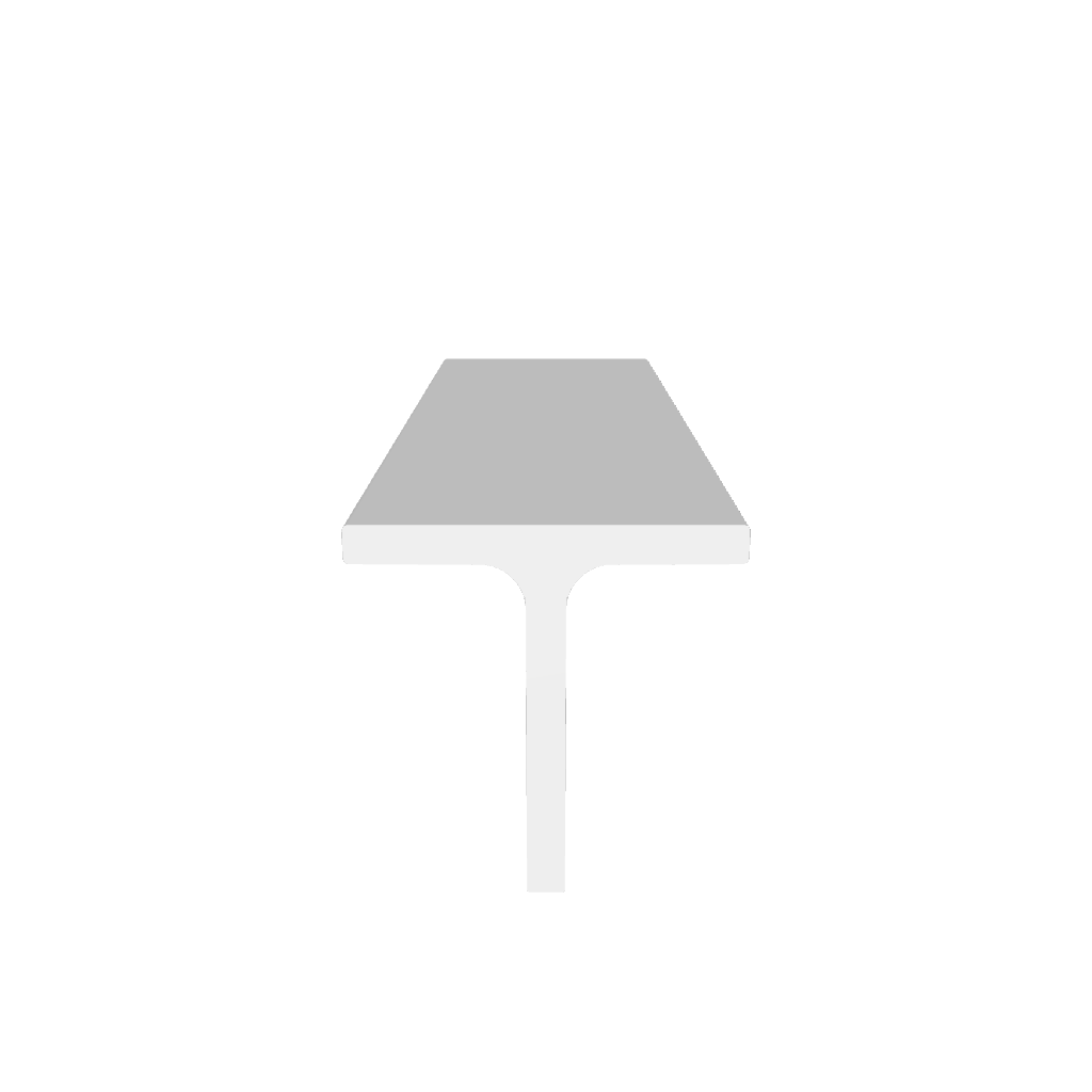 Fibrolux GFK T-Profil, stabiles und vielseitiges Kunststoffprofil, Produktabbildung auf neutralem Hintergrund