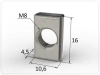 EasyFit Profilmutter M8 Fibrolux