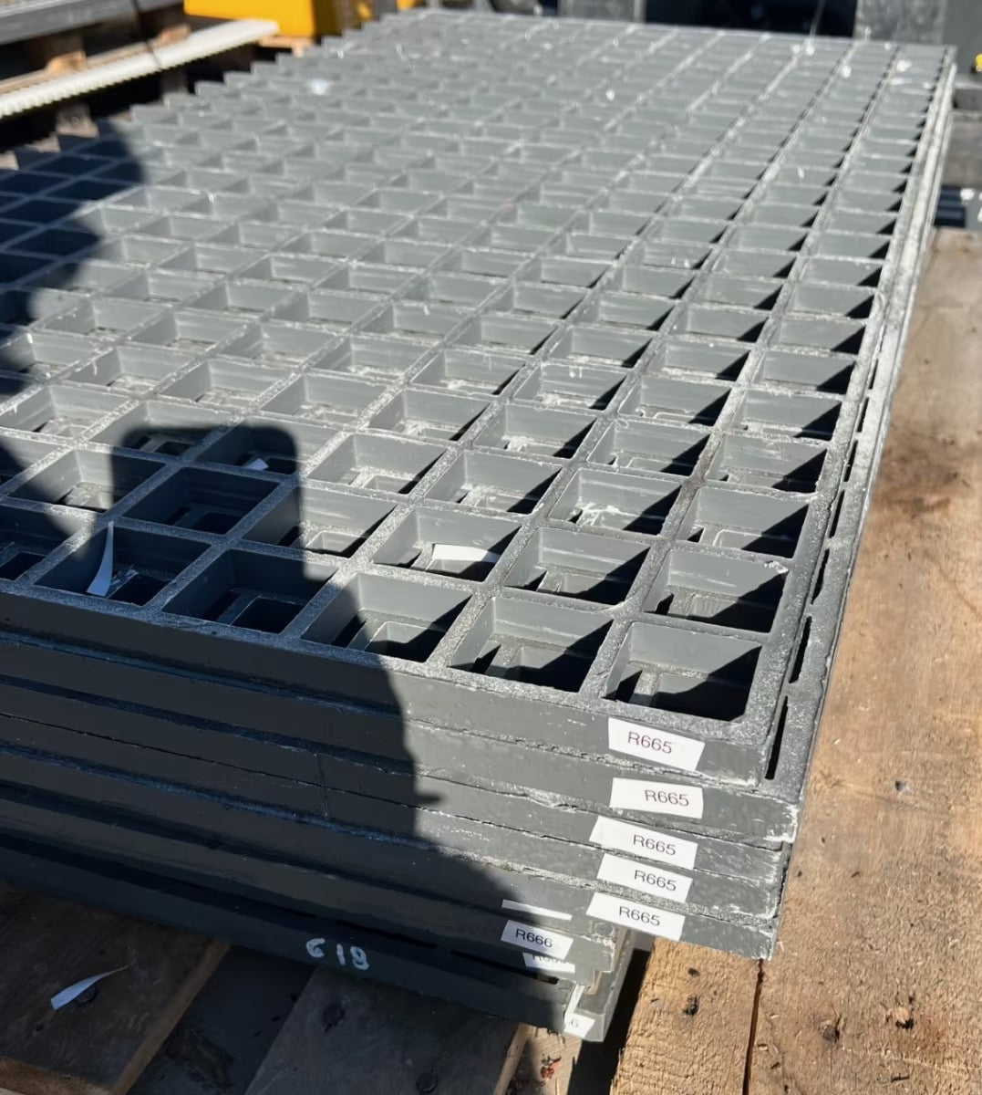 GFK-Gitterrost R666 – ISO 17 Grau 1020×500 | Restposten