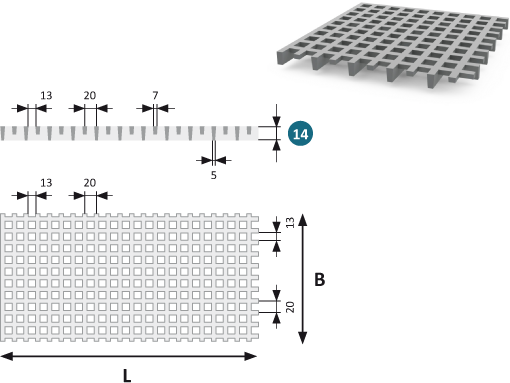 PRV Caillebotis ISO 14