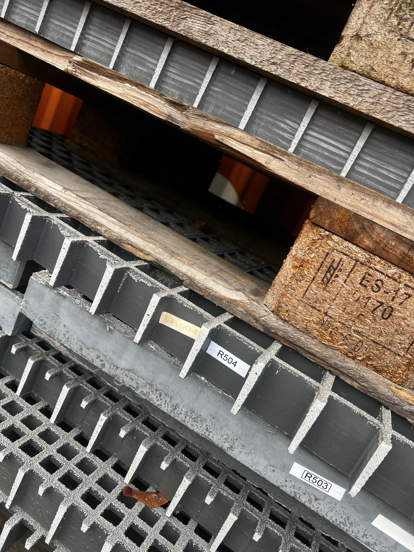 GFK-Gitterrost R504 – ISO 50 Grau 1230×740 mm | Restposten