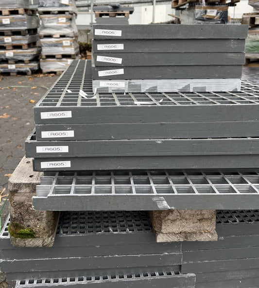 GFK-Gitterrost R607 – ISO 30 Grau 1000×340 mm | Restposten