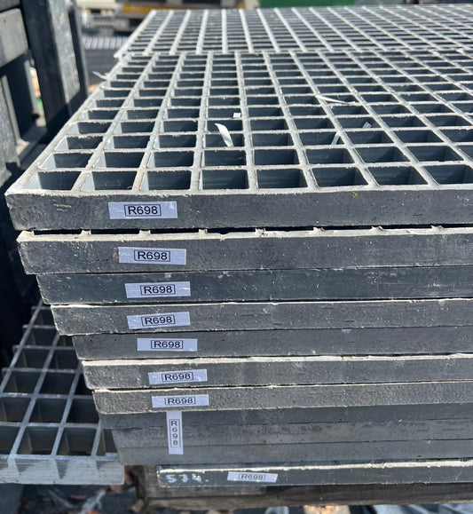 GFK-Gitterrost R698 – ISO 25 Grau 1000×490 mm | Restposten