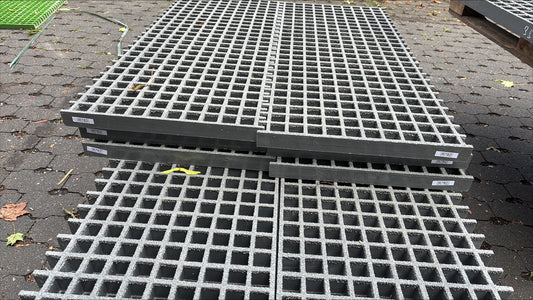 GFK-Gitterrost R782 – ISO 38 Grau 1000×420 mm | Restposten