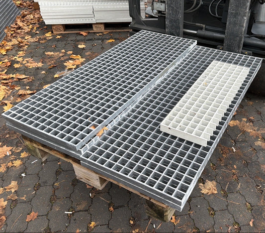 GFK-Gitterrost R817 – ISO 25 Grau 1220×460 mm | Restposten