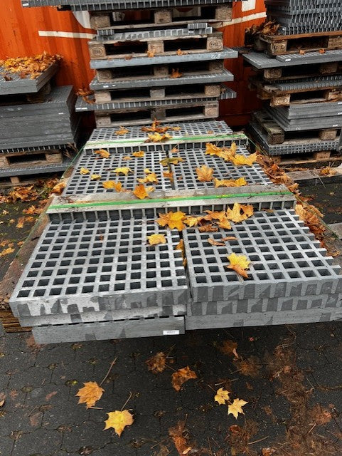 GFK-Gitterrost R822 – ISO50 Grau 1540×380 mm | Restposten