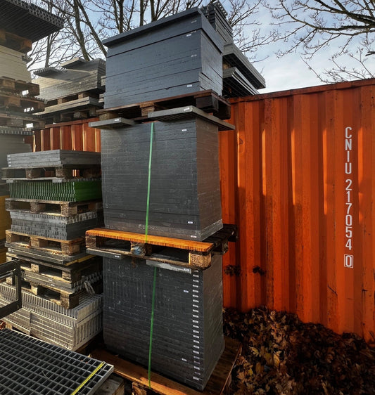 GFK-Gitterrost R843 – ISO 38 Grau 998×490 mm | Restposten