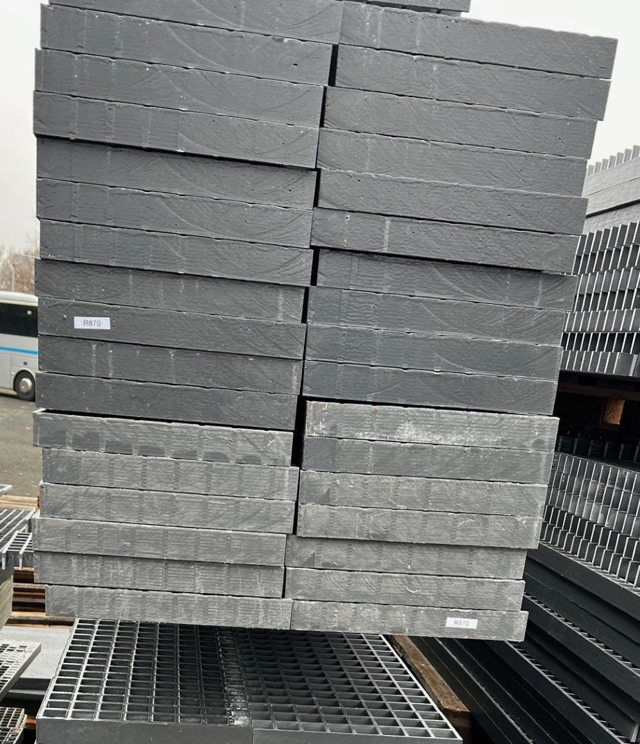 GFK-Gitterrost R870 – ISO 38 Grau 3510×300 mm | Restposten