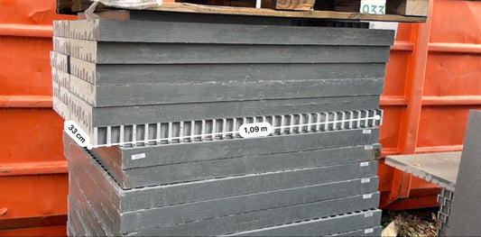 GFK-Gitterrost R876 – ISO 60 Grau 1090×330 mm | Restposten SWL