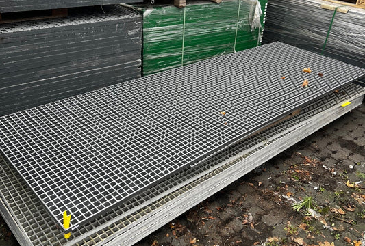 GFK-Gitterrost R878 – ISO 38 Grau 3660×1220 mm | Restposten