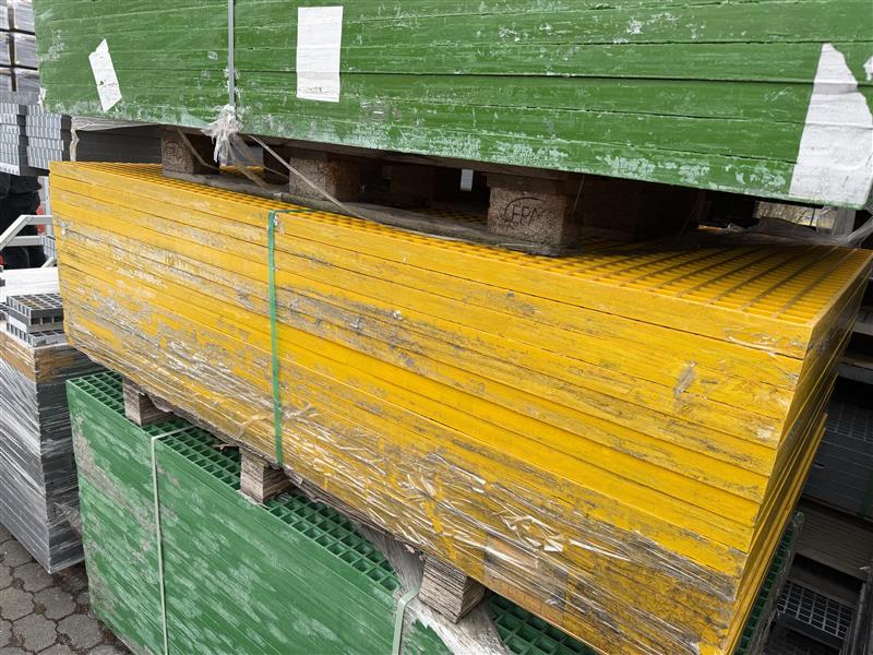 GFK-Gitterrost R892 – ISO 38 Gelb 2000×1000 | Restposten