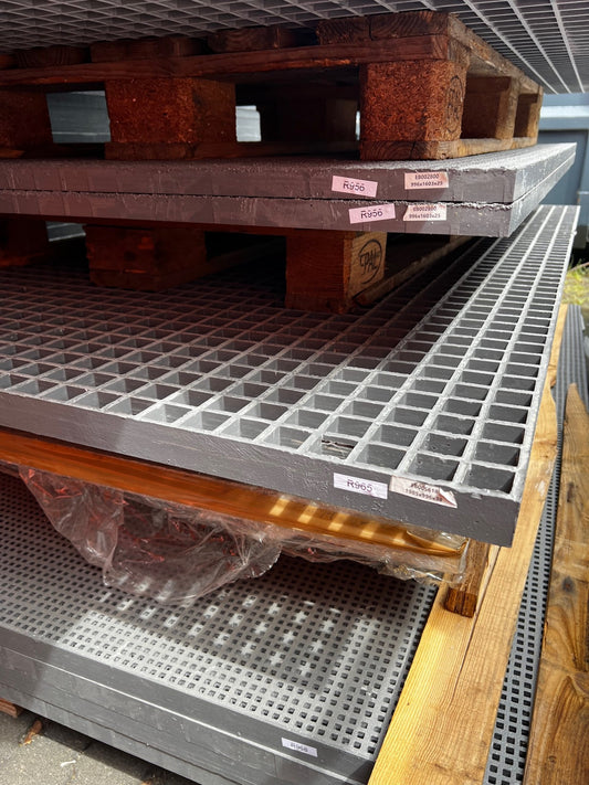 GFK-Gitterrost R965 – ISO 38 grau 1985×996 mm | Restposten