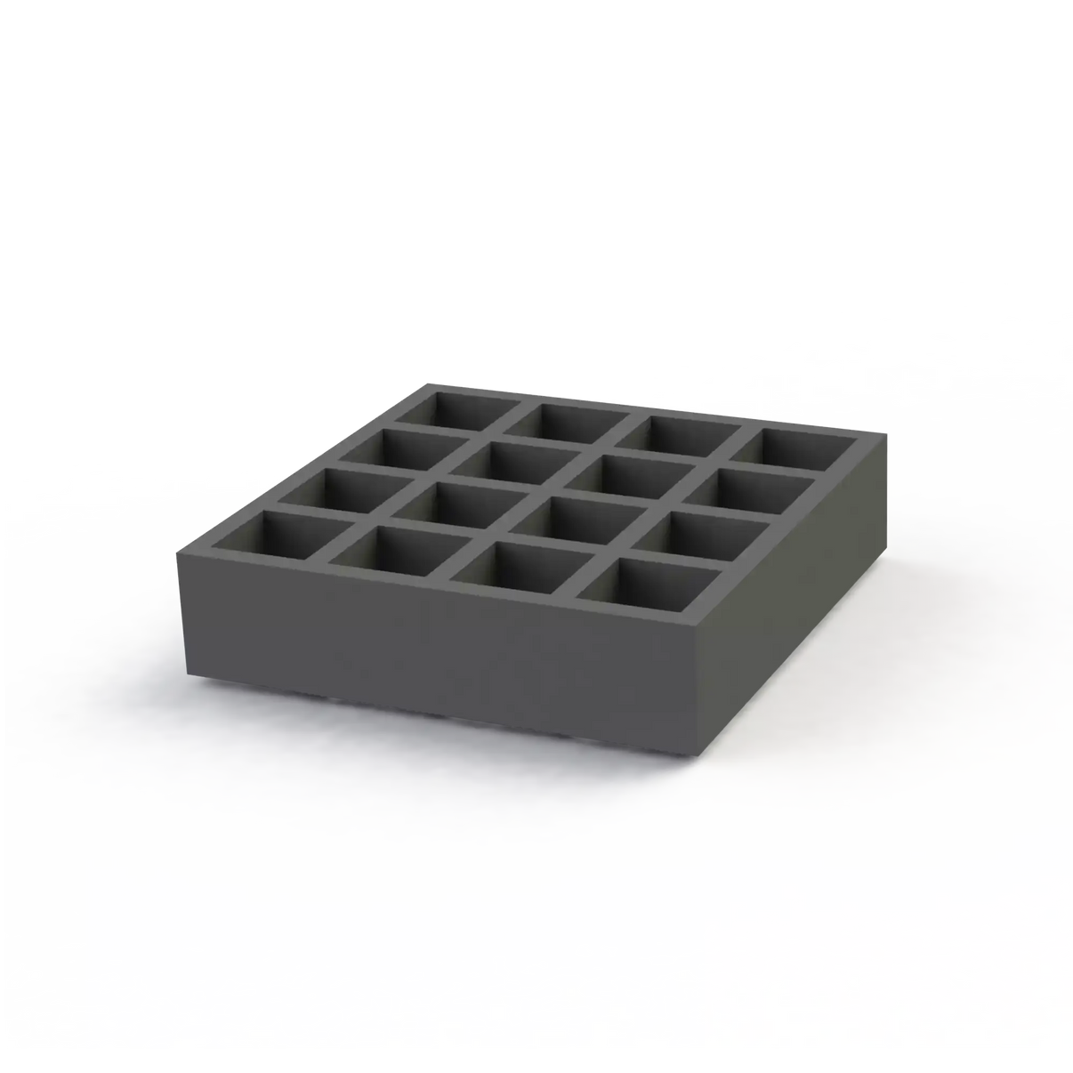 Rendering eines GFK Gitterrost ISO 38 in grau mit geschlossener Masche 