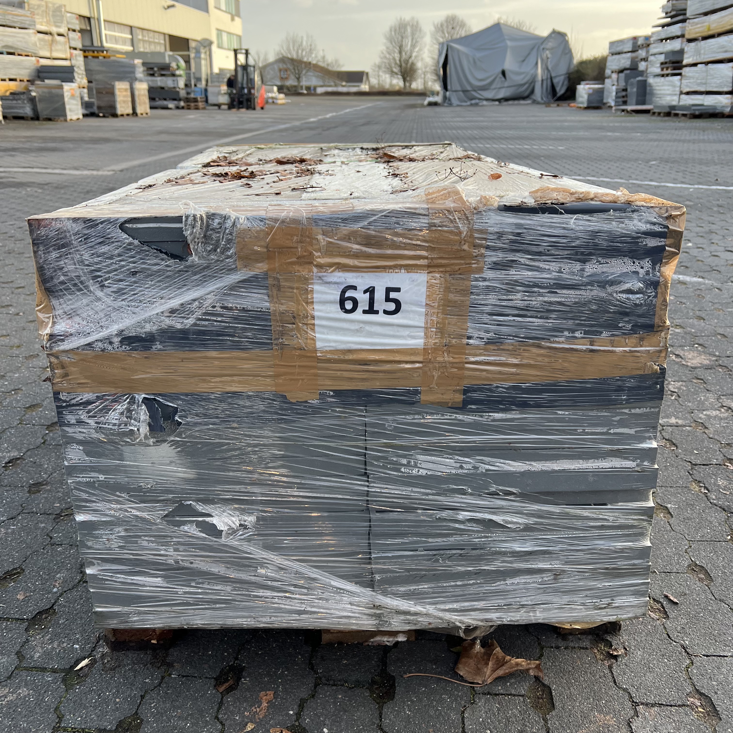 Marchandises palettisées 547 - Plancher de sécurité en PRV P50, poncé, gris, environ 5,53 m².
